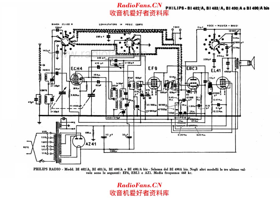 Philips BI482A BI483A BI490A BI490A bis 电路原理图.pdf_第1页