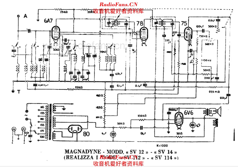 Magnadyne SV12 SV14 电路原理图.pdf_第1页