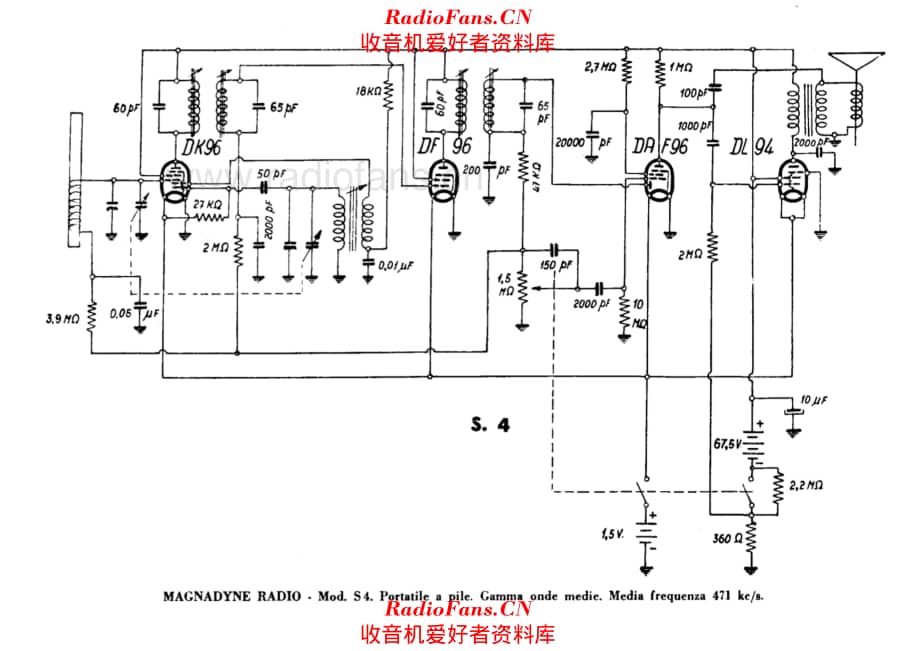 Magnadyne S4 battery operated 电路原理图.pdf_第1页