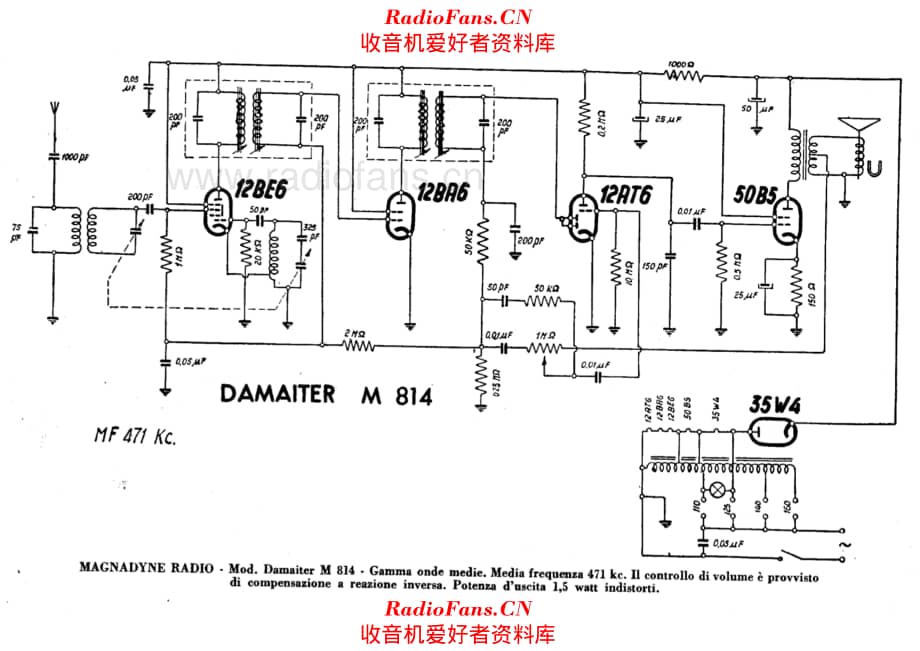 Magnadyne Damaiter M814 电路原理图.pdf_第1页