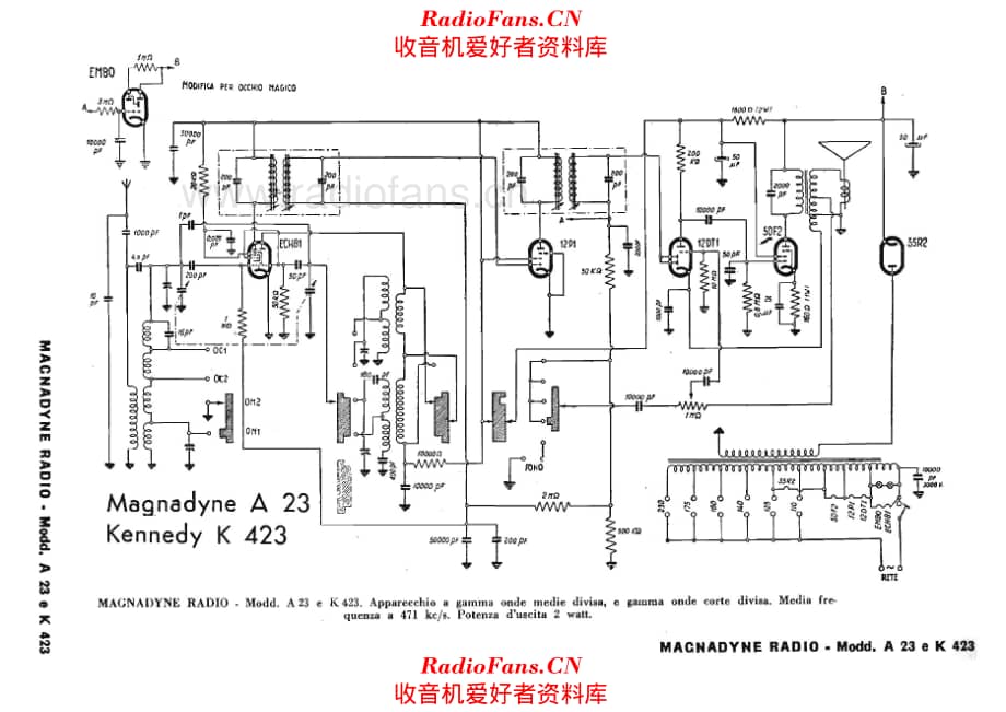 Magnadyne A23 K423 电路原理图.pdf_第1页