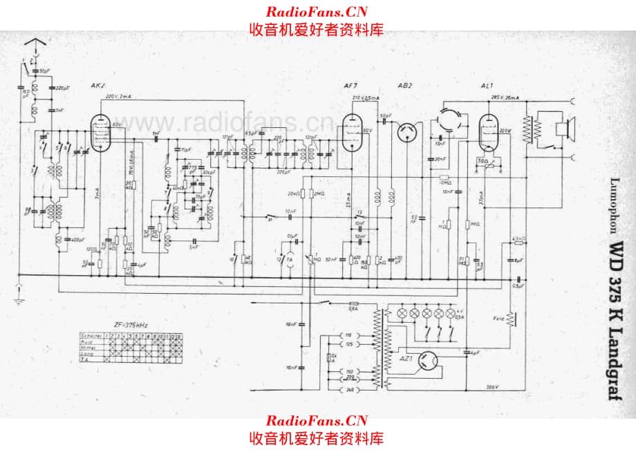 Lumophon WD375K Landgraf 电路原理图.pdf_第1页