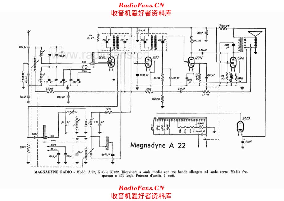 Magnadyne A22 K422 电路原理图.pdf_第1页