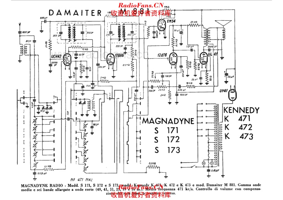 Magnadyne S171 S172 S173 Kennedy K471 K472 K473 电路原理图.pdf_第1页