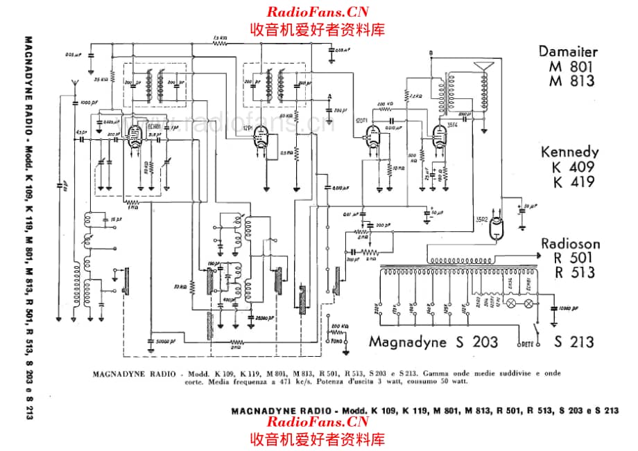 Magnadyne K109 K119 M801 M813 电路原理图.pdf_第1页