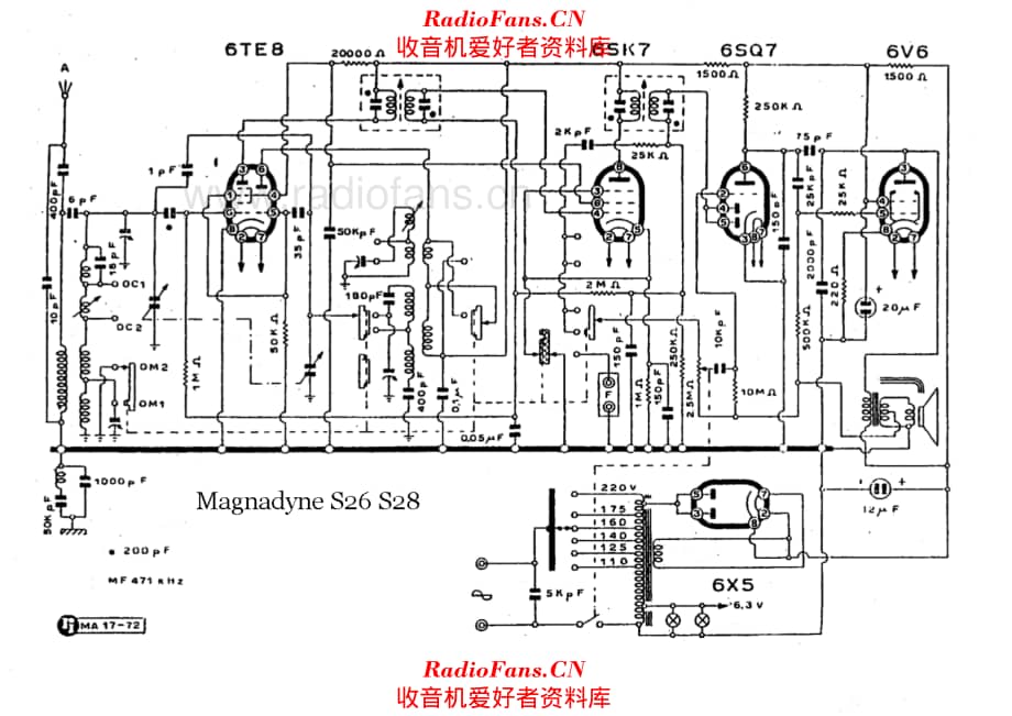 Magnadyne S26 S28 电路原理图.pdf_第1页