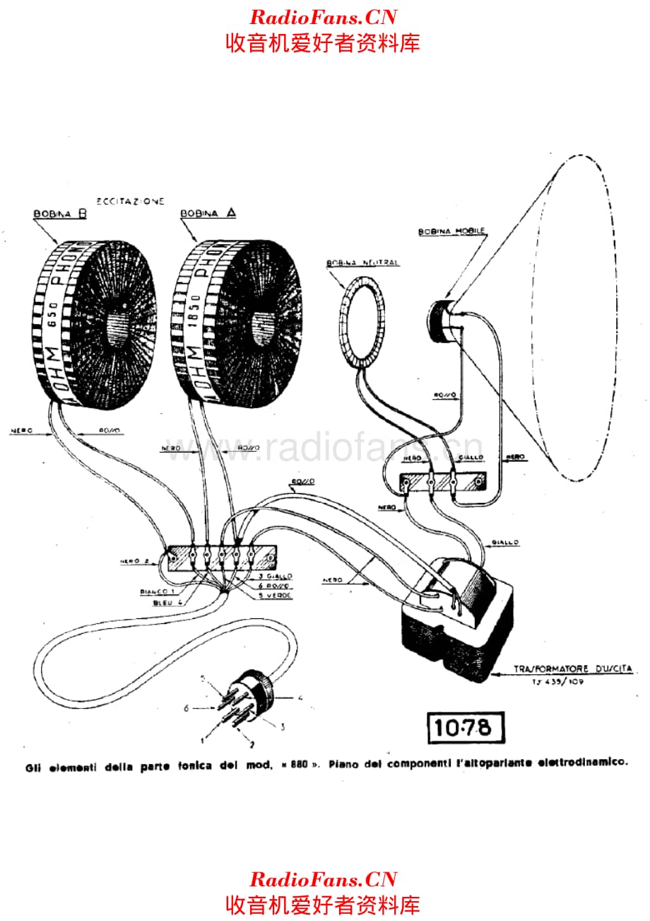 Phonola 880 speaker assembly 电路原理图.pdf_第1页