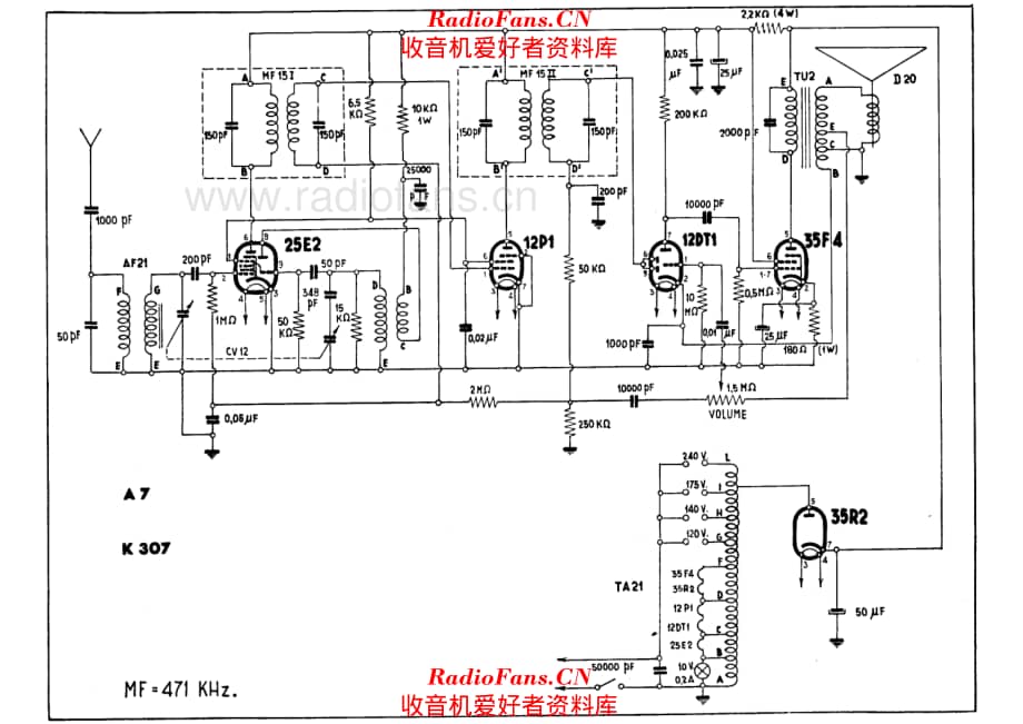 Magnadyne A7 K307 电路原理图.pdf_第1页