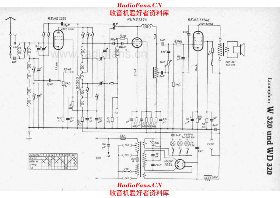 Lumophon W320 WD320 电路原理图.pdf_第1页