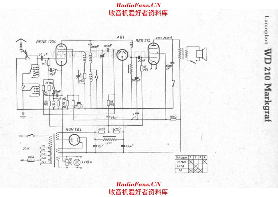 Lumophon WD210 Markgraf 电路原理图.pdf_第1页