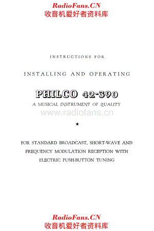 Philco 42-390 manual 电路原理图.pdf