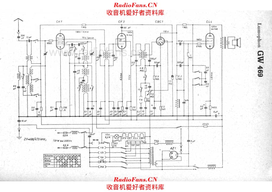 Lumophon GW469 电路原理图.pdf_第1页
