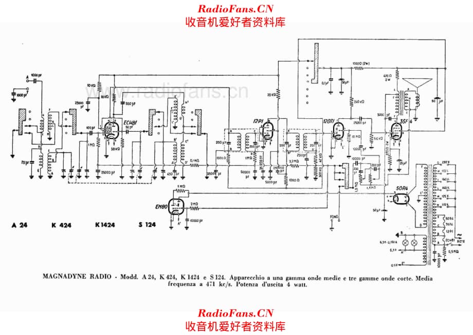 Magnadyne A24 K424 电路原理图.pdf_第1页