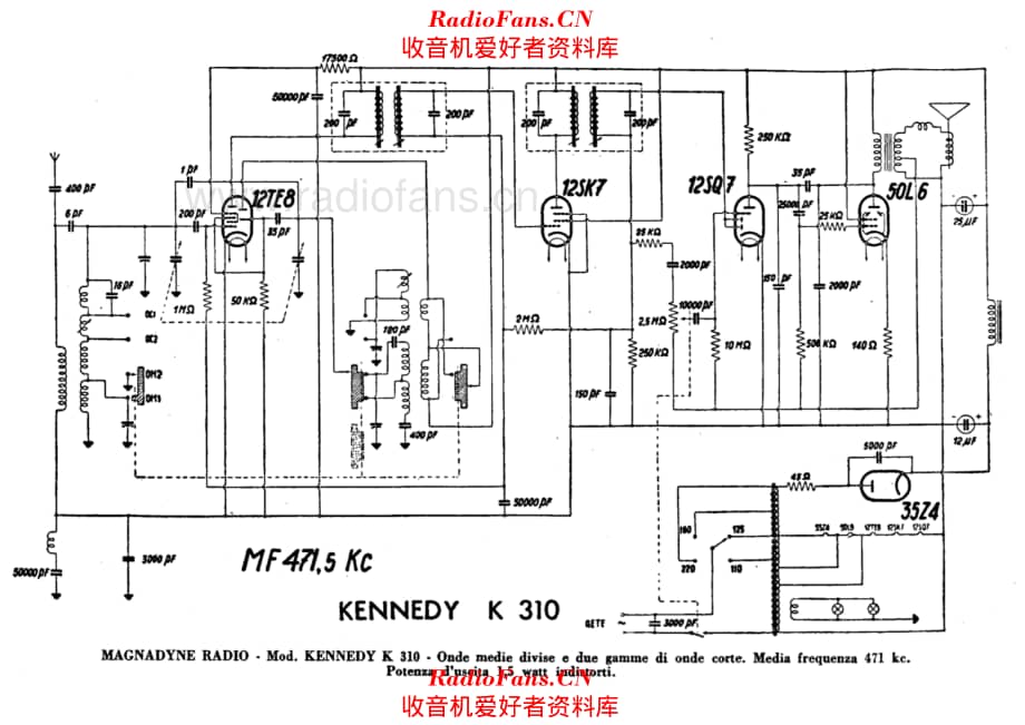 Magnadyne Kennedy K310 电路原理图.pdf_第1页
