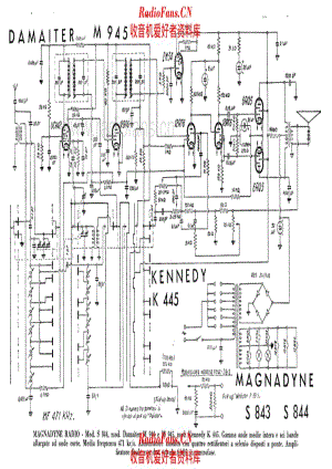 Kennedy K445 Magnadyne S843 S844 电路原理图.pdf