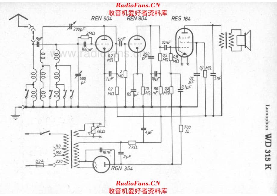 Lumophon WD315K 电路原理图.pdf_第1页