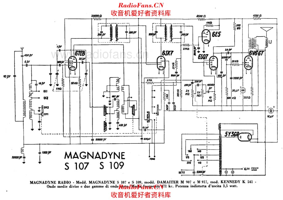 Magnadyne S107 S109 Damaiter M907 M917 电路原理图.pdf_第1页