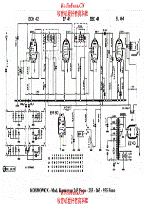 Kosmovox 245 Fono - 255 - 265 - 955 Fono 电路原理图.pdf