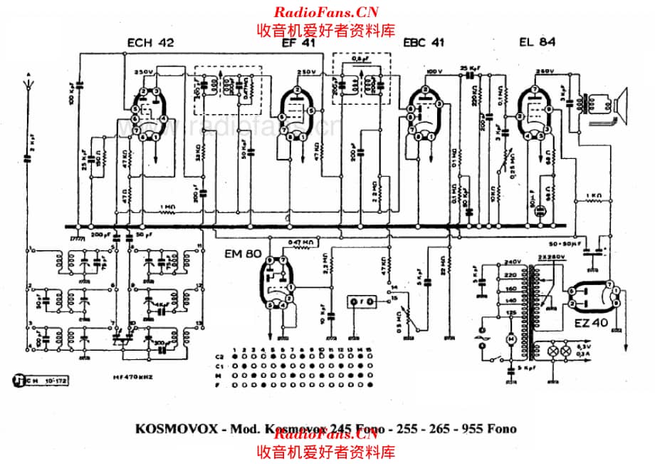 Kosmovox 245 Fono - 255 - 265 - 955 Fono 电路原理图.pdf_第1页