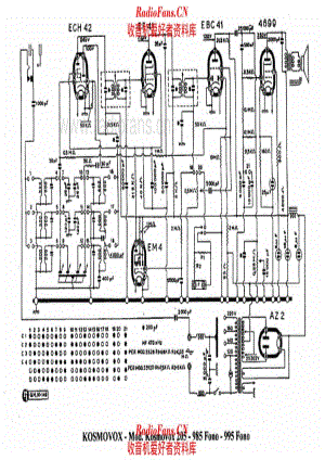 Kosmovox 205 - 985 Fono - 995 Fono 电路原理图.pdf