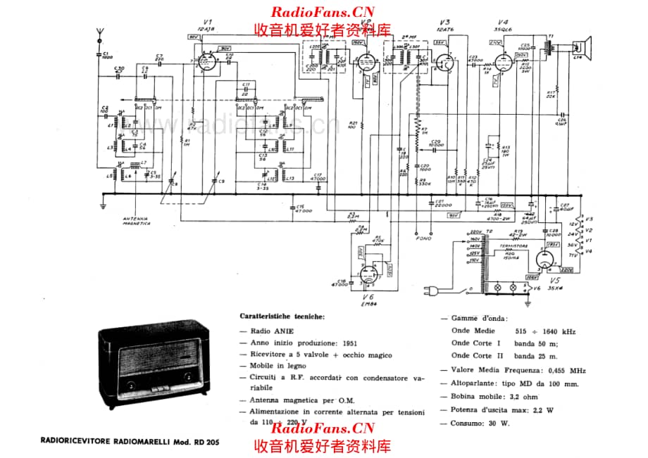 Radiomarelli RD205_2 电路原理图.pdf_第1页