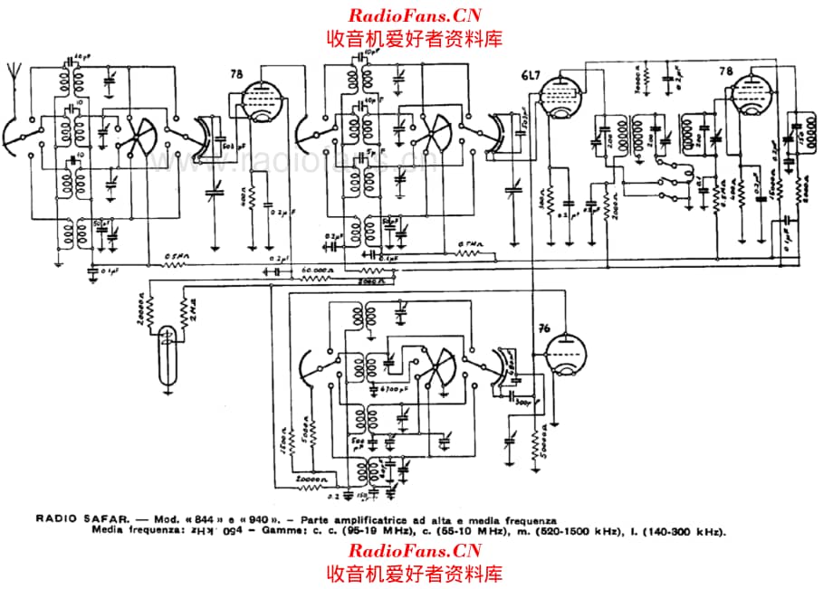 SAFAR 844 940 RF and IF Amplifier unit 电路原理图.pdf_第1页