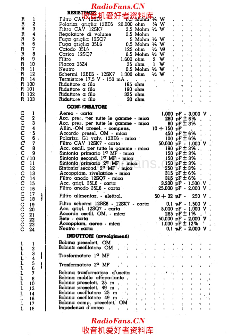Radiomarelli 114 components 电路原理图.pdf_第1页