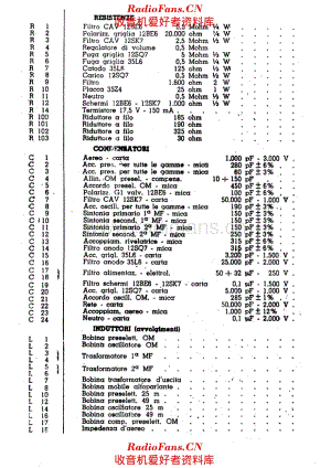 Radiomarelli 114 components 电路原理图.pdf