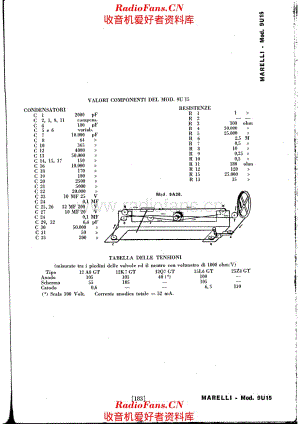 Radiomarelli 9U15-Note 电路原理图.pdf