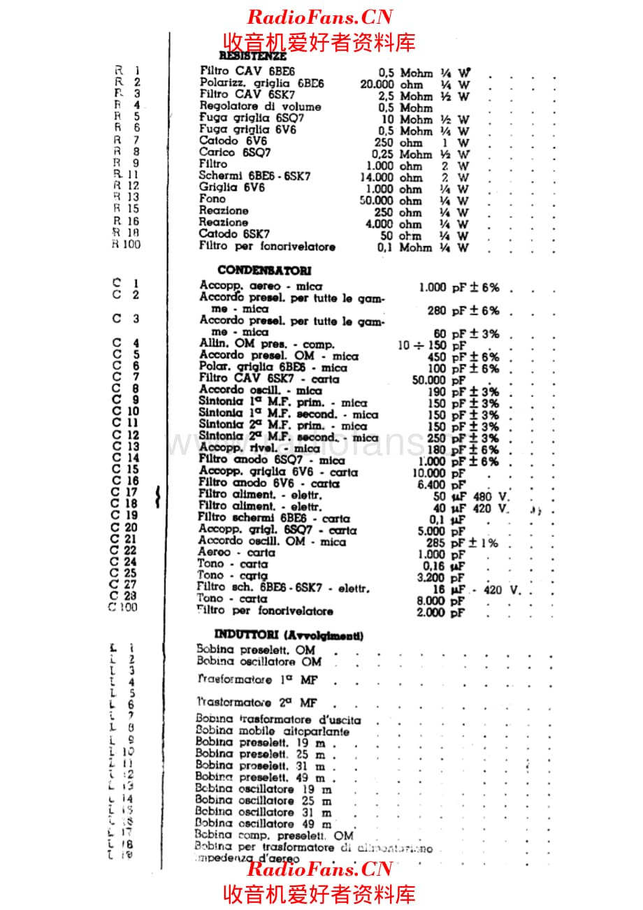 Radiomarelli 119 components_2 电路原理图.pdf_第1页
