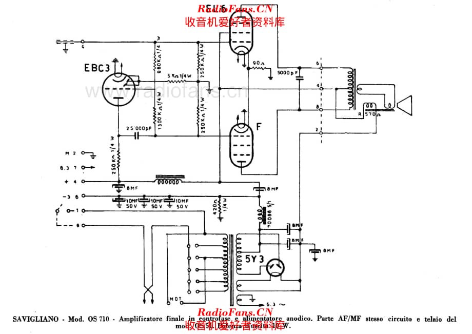 Savigliano OS710 Audio amplifier and Powe Supply units 电路原理图.pdf_第1页