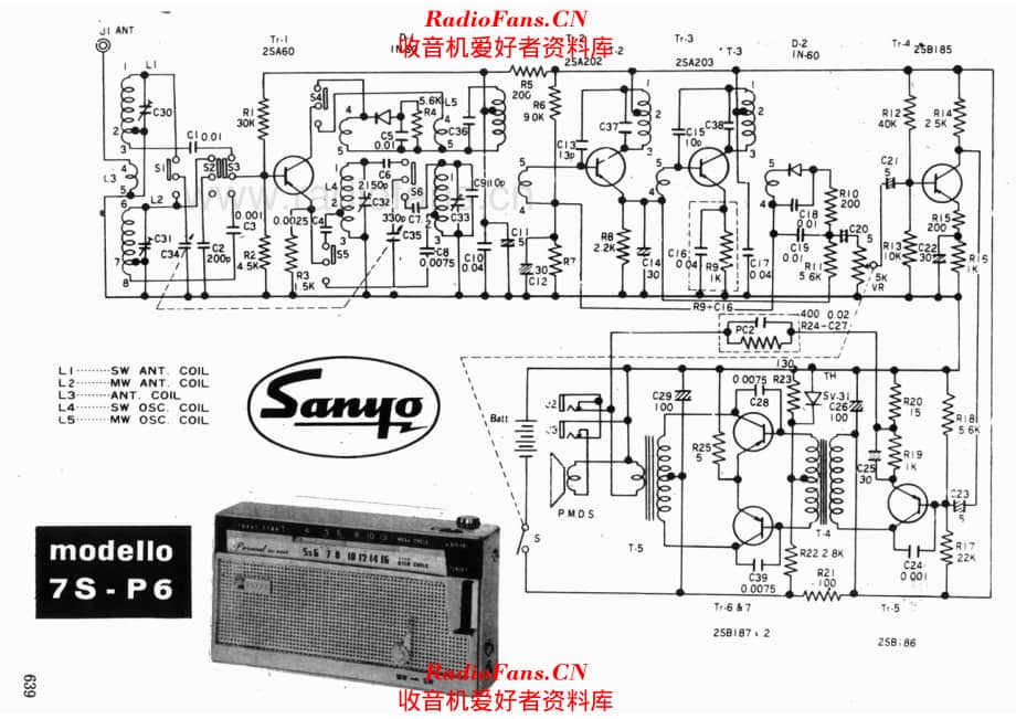Sanyo 7S-P6 电路原理图.pdf_第1页