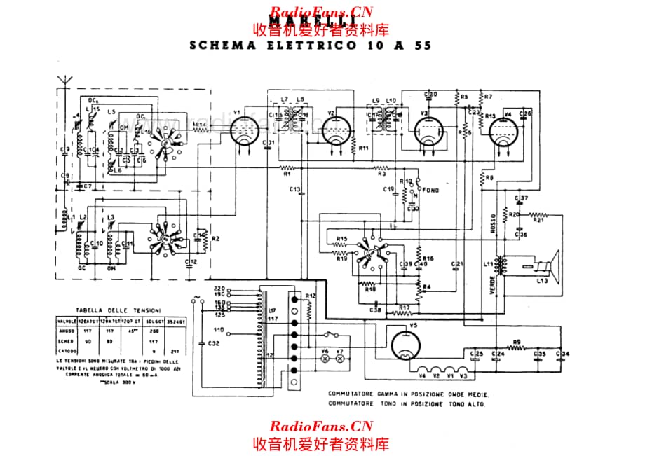 Radiomarelli 10A55 alternate 电路原理图.pdf_第1页