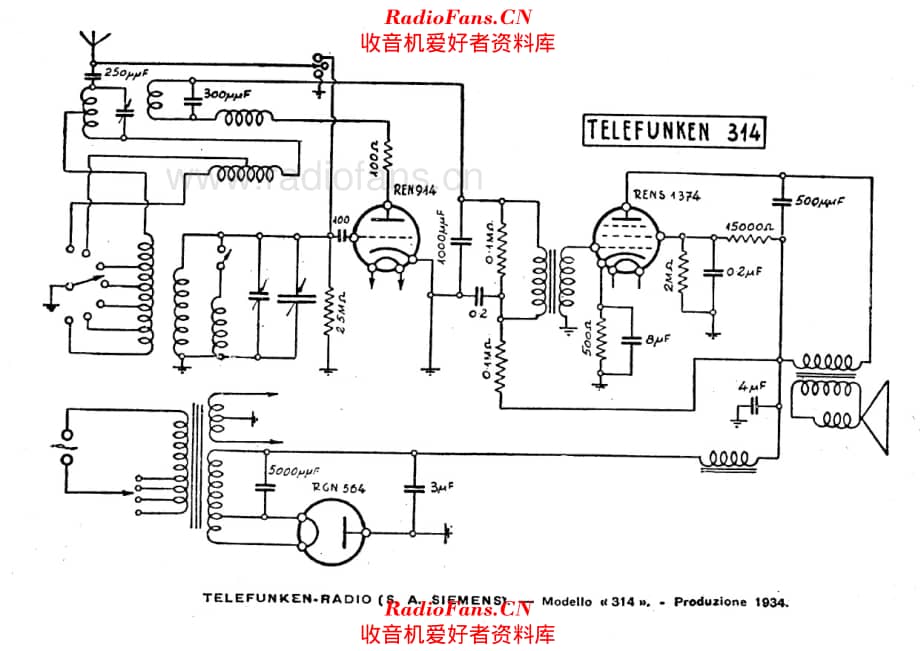 Siemens Telefunken 314 电路原理图.pdf_第1页