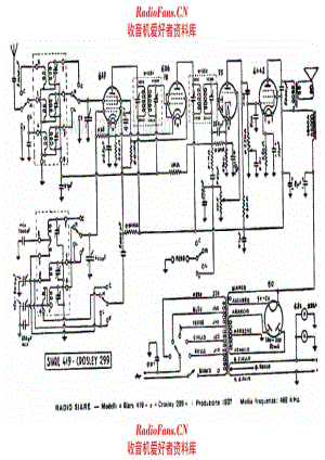 Siare 419 - Crosley 299 电路原理图.pdf