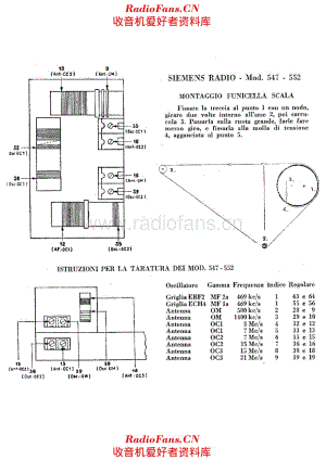 Siemens 547 552 alignment and tuning cord 电路原理图.pdf
