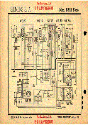 Siemens S 925 Fono 电路原理图.pdf
