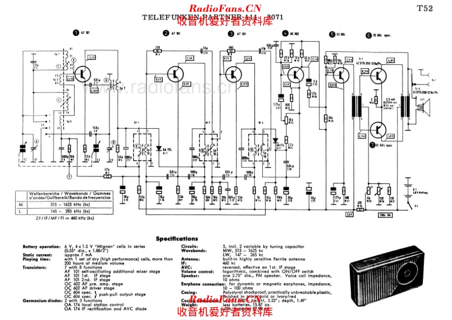 Telefunken Partner 111 电路原理图.pdf_第1页
