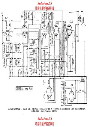 Radio Superla 549 1549 Fono 电路原理图.pdf