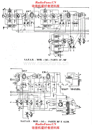 SAFAR 542 RF IF AF and Power Supply unit 电路原理图.pdf