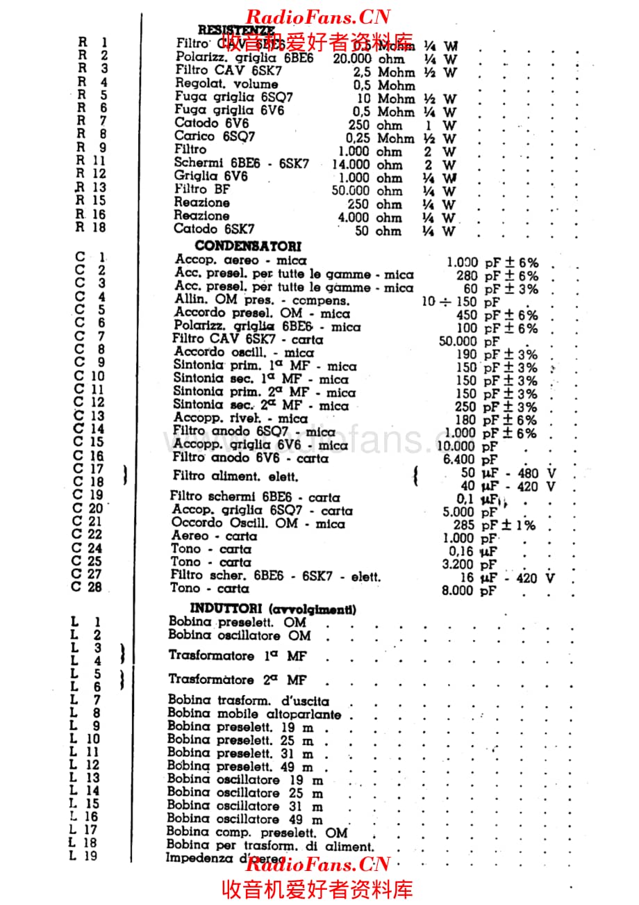 Radiomarelli 115 components 电路原理图.pdf_第1页