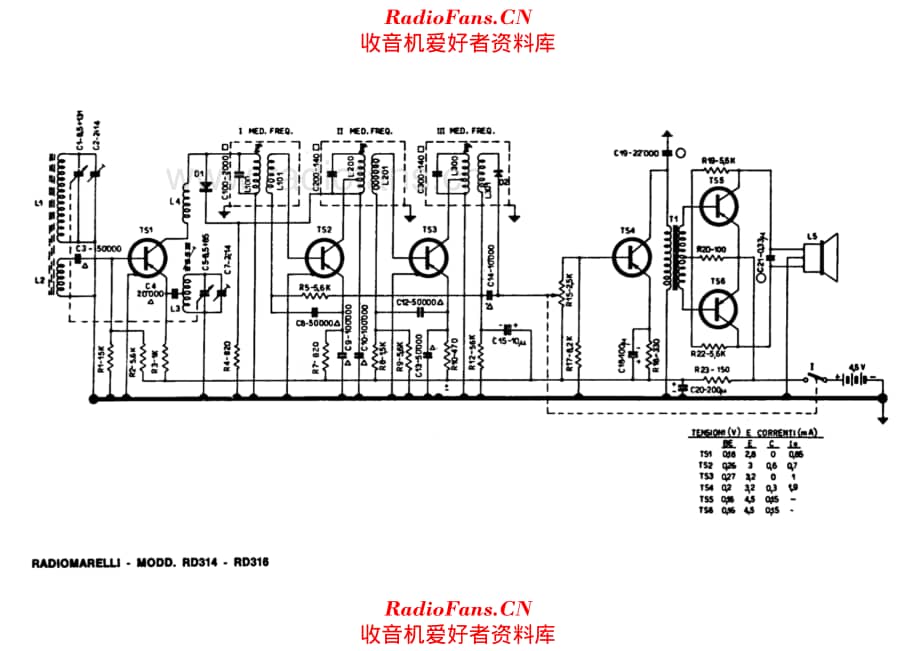 Radiomarelli RD314 RD316_2 电路原理图.pdf_第1页