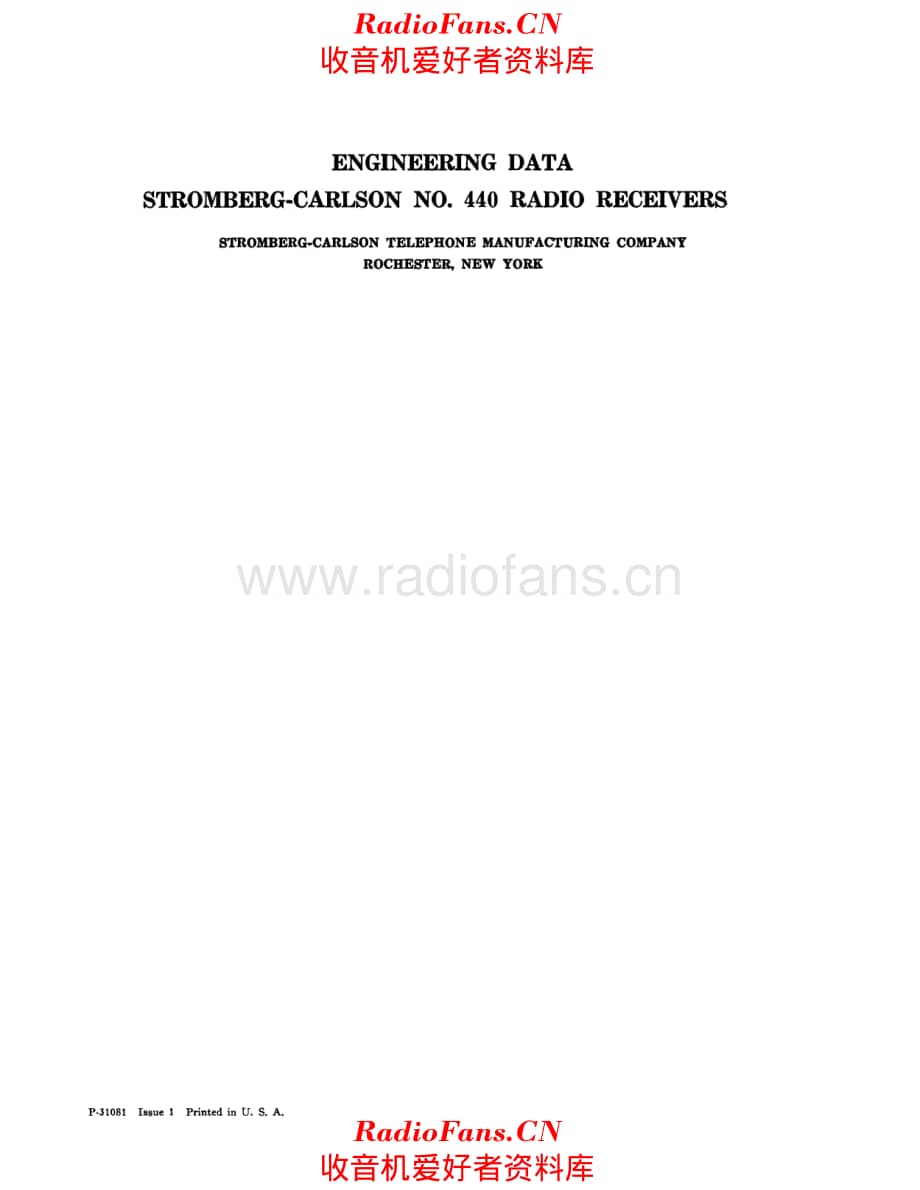 Stromberg Carlson 440 service manual 电路原理图.pdf_第1页