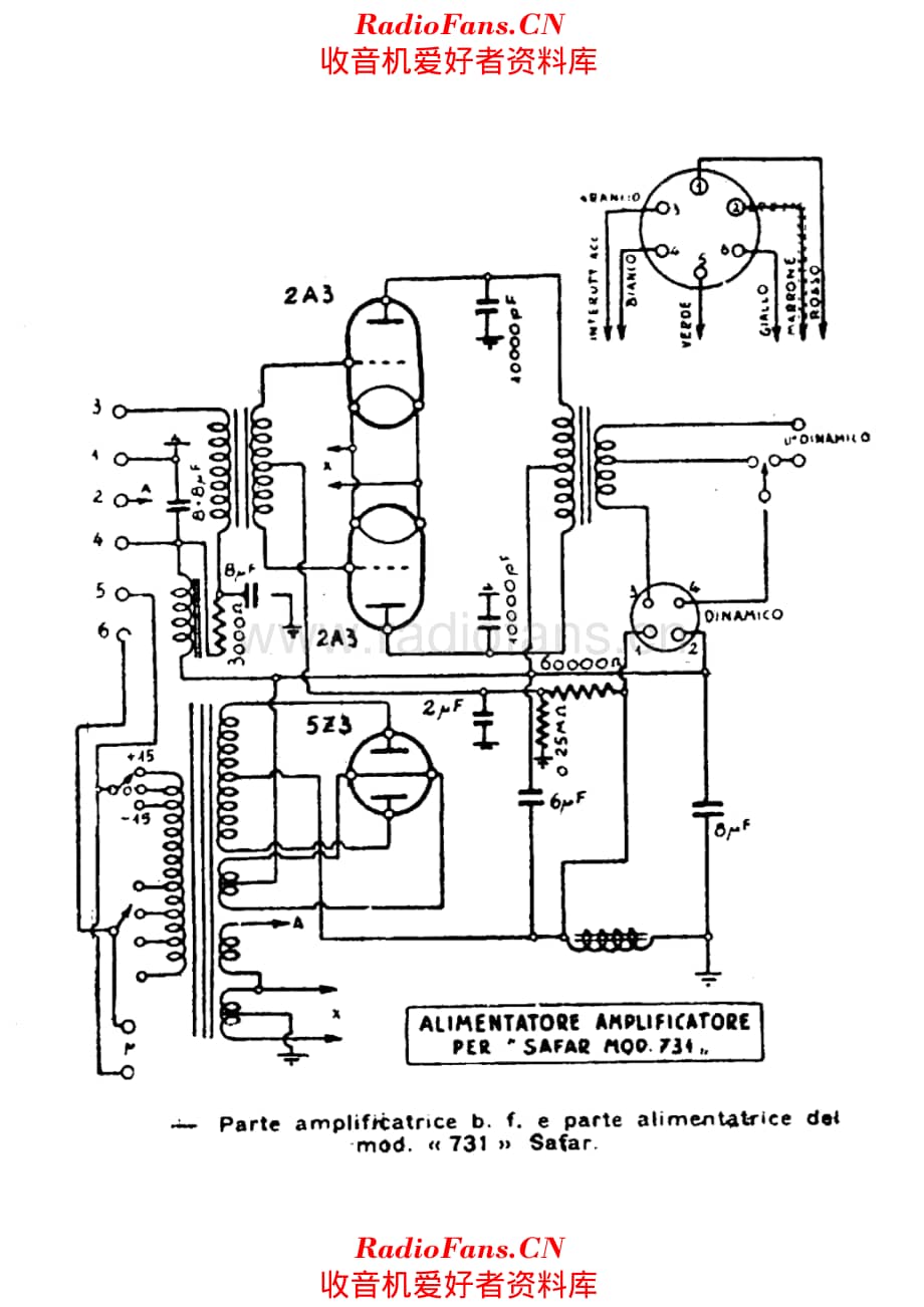SAFAR 731 AF and power supply unit 电路原理图.pdf_第1页