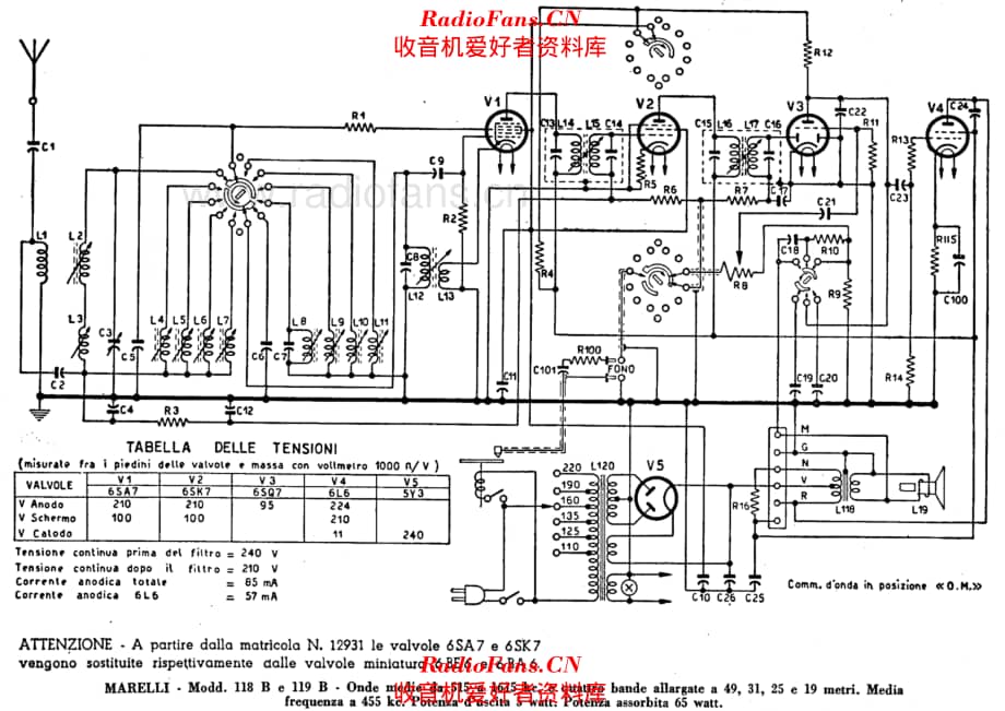 Radiomarelli 119B alternate 电路原理图.pdf_第1页