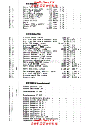 Radiomarelli 11A25 components 电路原理图.pdf
