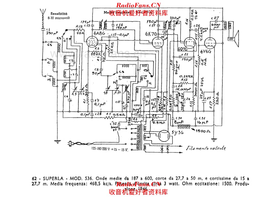 Radio Superla 536 电路原理图.pdf_第1页