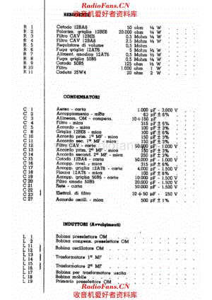 Radiomarelli 125 Components 电路原理图.pdf