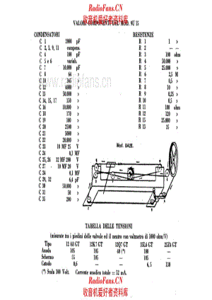 Radiomarelli 9U15 components 电路原理图.pdf