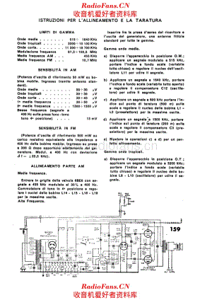 Radiomarelli 157 alignment 电路原理图.pdf